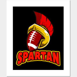 American Football Spartans Sportd Logo Team Posters and Art